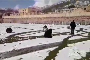 وضعیت استادیوم سروآباد پیش از دیدار همیاری ارومیه و راه یاب ملل مریوان