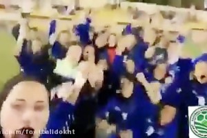 خوشحالی بازیکنان شهرداری سیرجان پس از شکست سپاهان